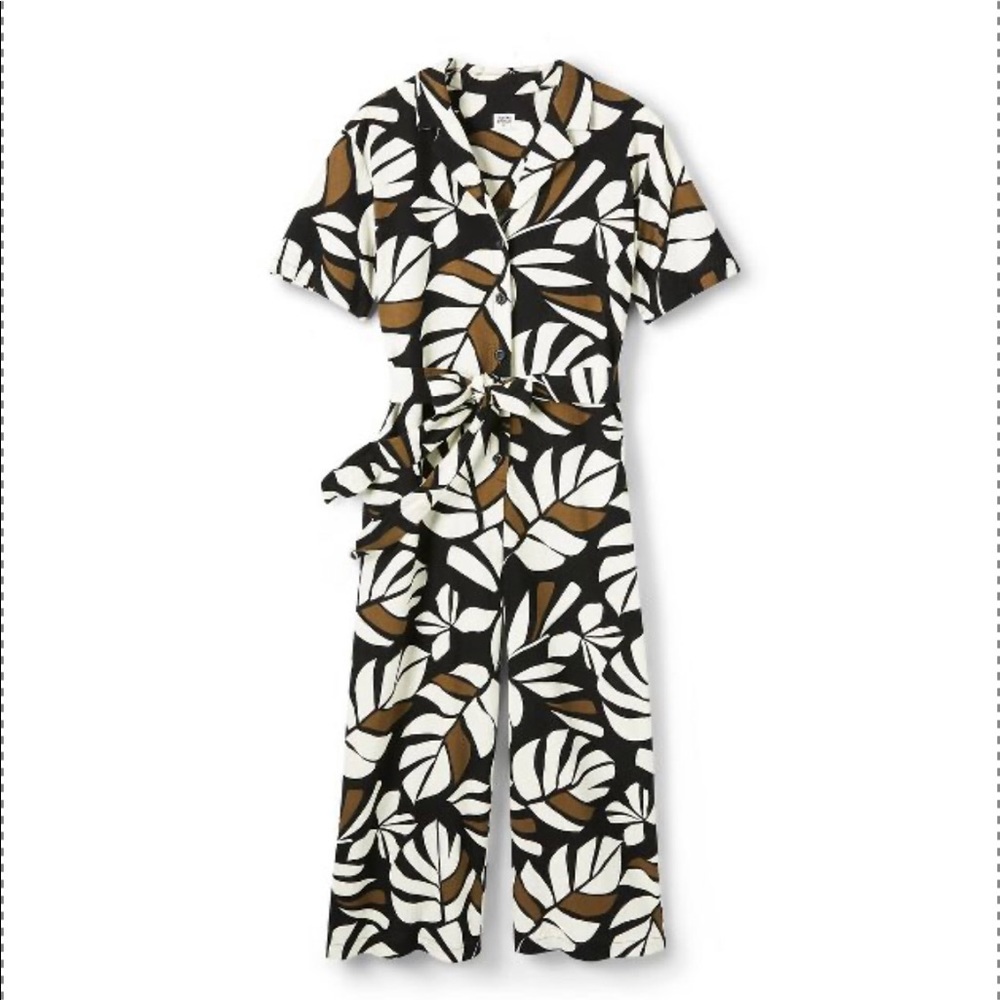 Tabitha Brown for Target Neutral Botanical Jumpsuit in Medium